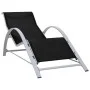 Black textilene and aluminum lounger by vidaXL, Loungers - Ref: Foro24-310533, Price: 100,66 €, Discount: %