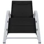 Black textilene and aluminum lounger by vidaXL, Loungers - Ref: Foro24-310533, Price: 100,66 €, Discount: %