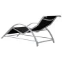 Black textilene and aluminum lounger by vidaXL, Loungers - Ref: Foro24-310533, Price: 100,66 €, Discount: %