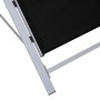 Tumbona textilene y aluminio negro de vidaXL, Tumbonas - Ref: Foro24-310533, Precio: 102,66 €, Descuento: %