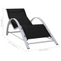 Tumbona textilene y aluminio negro de vidaXL, Tumbonas - Ref: Foro24-310533, Precio: 102,66 €, Descuento: %