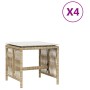 Taburetes de jardín con cojines 4 uds ratán PE beige 41x41x36cm de , Otomanas de exterior - Ref: Foro24-365059, Precio: 100,0...