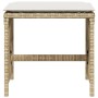 Taburetes de jardín con cojines 4 uds ratán PE beige 41x41x36cm de , Otomanas de exterior - Ref: Foro24-365059, Precio: 100,0...