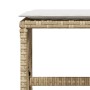 Taburetes de jardín con cojines 4 uds ratán PE beige 41x41x36cm de , Otomanas de exterior - Ref: Foro24-365059, Precio: 100,0...