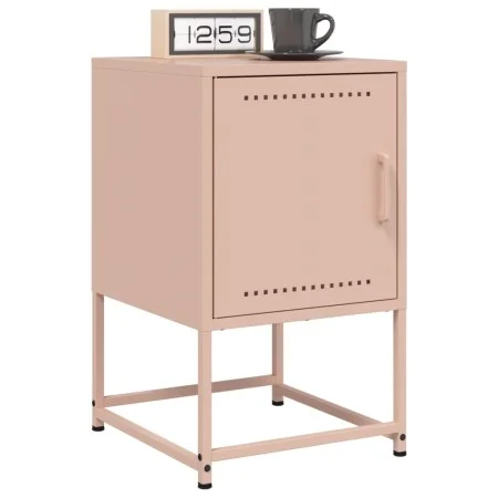 Mesitas de noche 2 unidades acero rosa 36x39x60,5 cm de , Mesitas de noche - Ref: Foro24-846449, Precio: 69,25 €, Descuento: %
