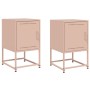 Mesitas de noche 2 unidades acero rosa 36x39x60,5 cm de , Mesitas de noche - Ref: Foro24-846449, Precio: 69,90 €, Descuento: %