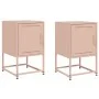 Mesitas de noche 2 unidades acero rosa 36x39x60,5 cm de , Mesitas de noche - Ref: Foro24-846449, Precio: 69,25 €, Descuento: %