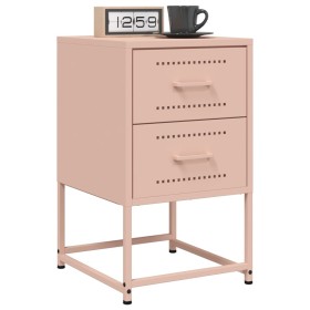 Mesitas de noche 2 unidades acero rosa 36x39x60,5 cm de , Mesitas de noche - Ref: Foro24-846461, Precio: 94,28 €, Descuento: %