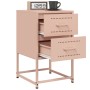 Mesitas de noche 2 unidades acero rosa 36x39x60,5 cm de , Mesitas de noche - Ref: Foro24-846461, Precio: 94,28 €, Descuento: %