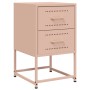 Mesitas de noche 2 unidades acero rosa 36x39x60,5 cm de , Mesitas de noche - Ref: Foro24-846461, Precio: 94,28 €, Descuento: %