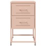 Mesitas de noche 2 unidades acero rosa 36x39x60,5 cm de , Mesitas de noche - Ref: Foro24-846461, Precio: 94,28 €, Descuento: %