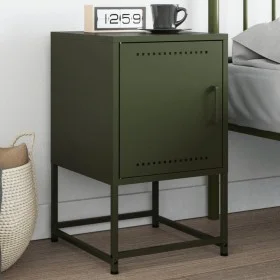 Mesita de noche acero verde oliva 36x39x60,5 cm de , Mesitas de noche - Ref: Foro24-846454, Precio: 41,65 €, Descuento: %