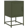 Mesita de noche acero verde oliva 36x39x60,5 cm de , Mesitas de noche - Ref: Foro24-846454, Precio: 42,01 €, Descuento: %