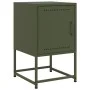 Mesita de noche acero verde oliva 36x39x60,5 cm de , Mesitas de noche - Ref: Foro24-846454, Precio: 41,65 €, Descuento: %