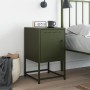 Mesita de noche acero verde oliva 36x39x60,5 cm de , Mesitas de noche - Ref: Foro24-846454, Precio: 42,01 €, Descuento: %