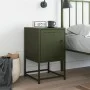 Mesita de noche acero verde oliva 36x39x60,5 cm de , Mesitas de noche - Ref: Foro24-846454, Precio: 41,65 €, Descuento: %