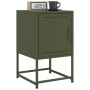 Mesita de noche acero verde oliva 36x39x60,5 cm de , Mesitas de noche - Ref: Foro24-846454, Precio: 42,01 €, Descuento: %