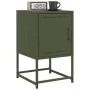Mesita de noche acero verde oliva 36x39x60,5 cm de , Mesitas de noche - Ref: Foro24-846454, Precio: 41,65 €, Descuento: %