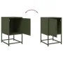 Mesita de noche acero verde oliva 36x39x60,5 cm de , Mesitas de noche - Ref: Foro24-846454, Precio: 41,65 €, Descuento: %