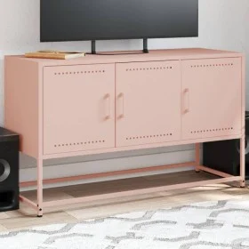 Mueble para TV de acero rosa 100,5x39x60,5 cm de , Muebles TV - Ref: Foro24-846477, Precio: 113,49 €, Descuento: %