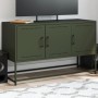 Mueble para TV de acero verde oliva 100,5x39x60,5 cm de , Muebles TV - Ref: Foro24-846480, Precio: 103,93 €, Descuento: %