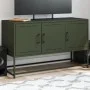 Mueble para TV de acero verde oliva 100,5x39x60,5 cm de , Muebles TV - Ref: Foro24-846480, Precio: 102,58 €, Descuento: %