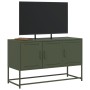 Mueble para TV de acero verde oliva 100,5x39x60,5 cm de , Muebles TV - Ref: Foro24-846480, Precio: 103,93 €, Descuento: %