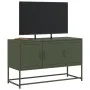 Mueble para TV de acero verde oliva 100,5x39x60,5 cm de , Muebles TV - Ref: Foro24-846480, Precio: 102,58 €, Descuento: %