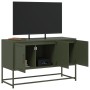 Mueble para TV de acero verde oliva 100,5x39x60,5 cm de , Muebles TV - Ref: Foro24-846480, Precio: 103,93 €, Descuento: %