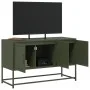 Mueble para TV de acero verde oliva 100,5x39x60,5 cm de , Muebles TV - Ref: Foro24-846480, Precio: 102,58 €, Descuento: %