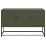 Mueble para TV de acero verde oliva 100,5x39x60,5 cm de , Muebles TV - Ref: Foro24-846480, Precio: 103,93 €, Descuento: %