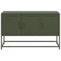 Mueble para TV de acero verde oliva 100,5x39x60,5 cm de , Muebles TV - Ref: Foro24-846480, Precio: 102,58 €, Descuento: %