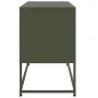 Mueble para TV de acero verde oliva 100,5x39x60,5 cm de , Muebles TV - Ref: Foro24-846480, Precio: 102,58 €, Descuento: %