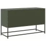 Mueble para TV de acero verde oliva 100,5x39x60,5 cm de , Muebles TV - Ref: Foro24-846480, Precio: 102,58 €, Descuento: %