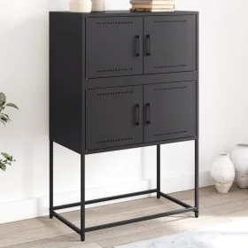 Black steel sideboard 68.5x38.5x107 cm by , Sideboards - Ref: Foro24-846482, Price: 91,36 €, Discount: %