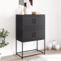 Aparador de acero negro 68,5x38,5x107 cm de , Aparadores - Ref: Foro24-846482, Precio: 92,38 €, Descuento: %