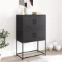 Aparador de acero negro 68,5x38,5x107 cm de , Aparadores - Ref: Foro24-846482, Precio: 91,36 €, Descuento: %