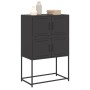 Aparador de acero negro 68,5x38,5x107 cm de , Aparadores - Ref: Foro24-846482, Precio: 92,38 €, Descuento: %