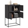 Aparador de acero negro 68,5x38,5x107 cm de , Aparadores - Ref: Foro24-846482, Precio: 92,38 €, Descuento: %