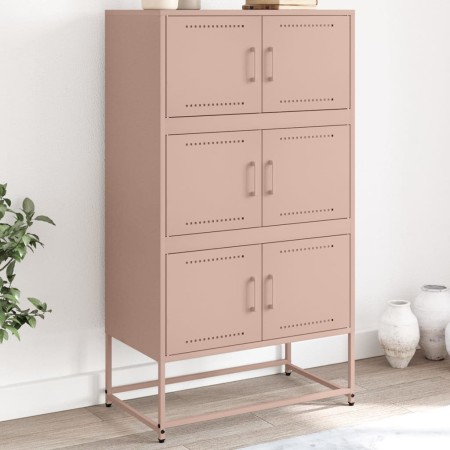 Aparador de acero rosa 68,5x38,5x123,5 cm de , Aparadores - Ref: Foro24-846489, Precio: 152,12 €, Descuento: %