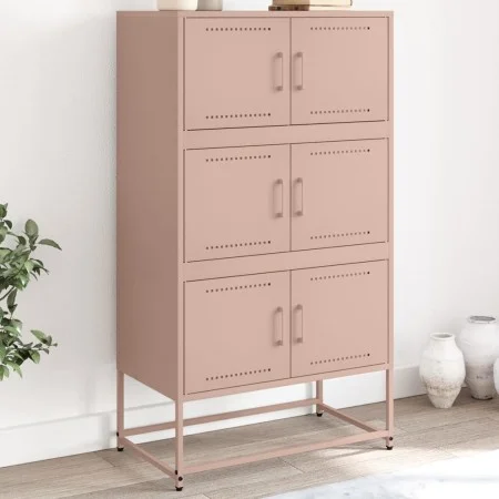 Aparador de acero rosa 68,5x38,5x123,5 cm de , Aparadores - Ref: Foro24-846489, Precio: 150,17 €, Descuento: %
