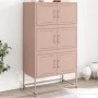 Aparador de acero rosa 68,5x38,5x123,5 cm de , Aparadores - Ref: Foro24-846489, Precio: 150,17 €, Descuento: %