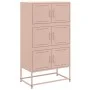 Aparador de acero rosa 68,5x38,5x123,5 cm de , Aparadores - Ref: Foro24-846489, Precio: 150,17 €, Descuento: %