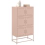 Aparador de acero rosa 68,5x38,5x123,5 cm de , Aparadores - Ref: Foro24-846489, Precio: 152,12 €, Descuento: %