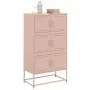 Aparador de acero rosa 68,5x38,5x123,5 cm de , Aparadores - Ref: Foro24-846489, Precio: 150,17 €, Descuento: %