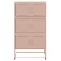 Aparador de acero rosa 68,5x38,5x123,5 cm de , Aparadores - Ref: Foro24-846489, Precio: 152,12 €, Descuento: %