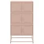Aparador de acero rosa 68,5x38,5x123,5 cm de , Aparadores - Ref: Foro24-846489, Precio: 150,17 €, Descuento: %