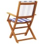 Sillas jardín reclinables 4 uds madera maciza tela azul blanco de , Sillas de jardín - Ref: Foro24-3214589, Precio: 207,58 €,...