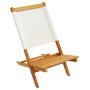 Sillas jardín plegables 6 uds tela madera maciza y tela crema de , Sillas de jardín - Ref: Foro24-3214638, Precio: 341,03 €, ...