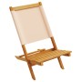 Sillas de jardín plegables 4 uds madera maciza y tela beige de , Sillas de jardín - Ref: Foro24-3214646, Precio: 212,36 €, De...